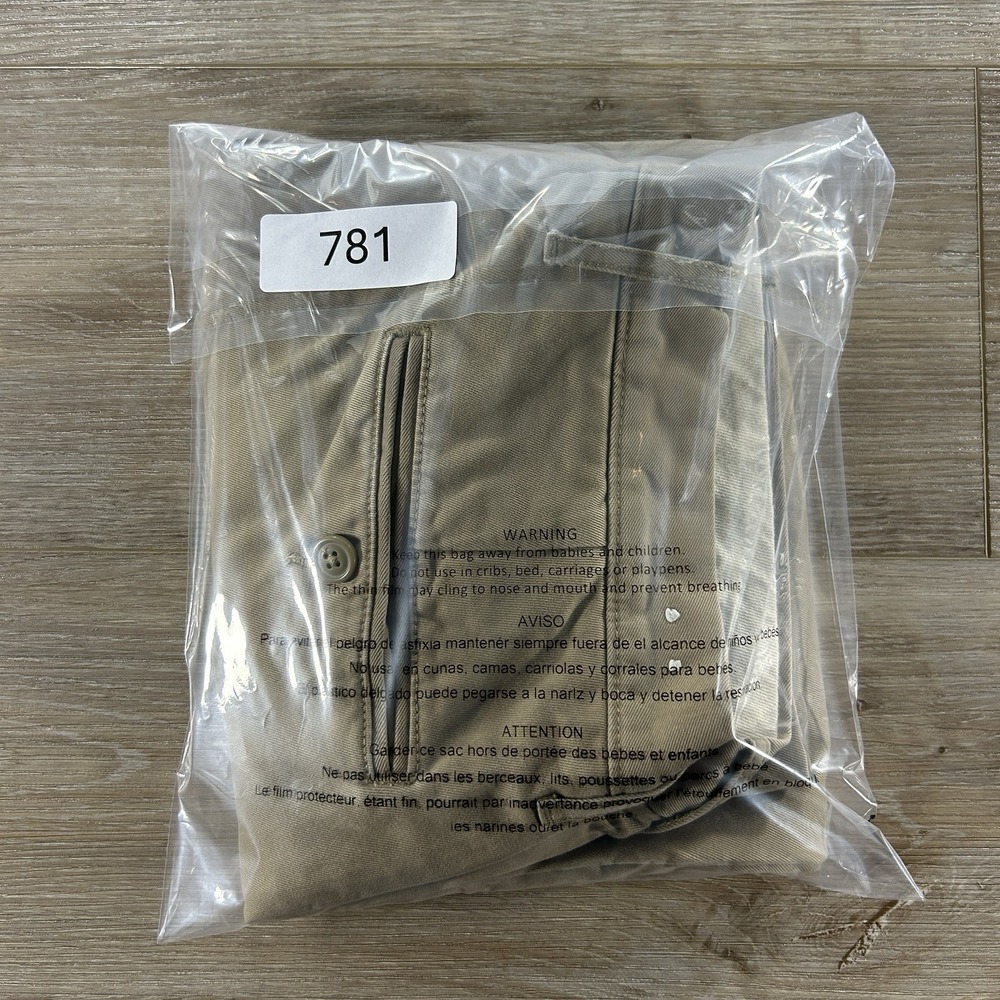 J.Crew 770 Straight Chinos Mens 33x32 Khaki Tan Broken In Cotton Pants - Picture 10 of 10